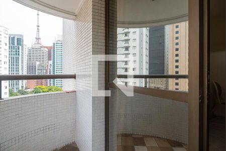 Varanda da Sala de apartamento à venda com 1 quarto, 51m² em Bela Vista, São Paulo