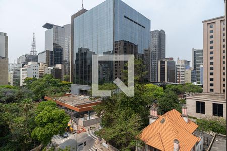 Vista da Varanda da Sala de apartamento à venda com 1 quarto, 51m² em Bela Vista, São Paulo