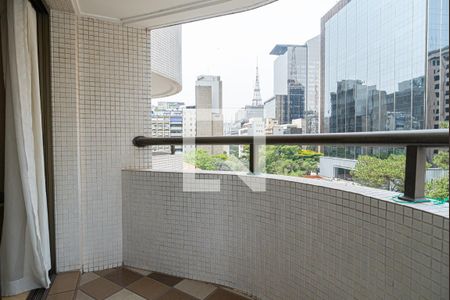 Varanda da Sala de apartamento à venda com 1 quarto, 51m² em Bela Vista, São Paulo