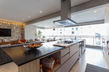 Sala/Cozinha de apartamento à venda com 2 quartos, 164m² em Indianópolis, São Paulo