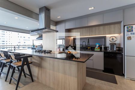 Sala/Cozinha de apartamento à venda com 2 quartos, 164m² em Indianópolis, São Paulo