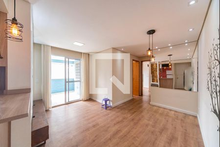 Sala de apartamento à venda com 2 quartos, 60m² em Vila Valparaíso, Santo André