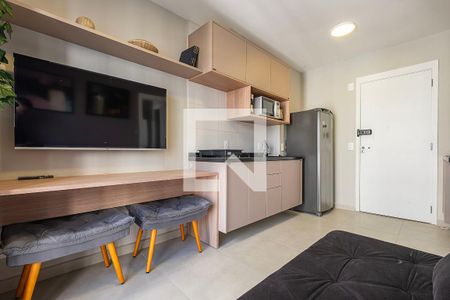 Sala/Cozinha de kitnet/studio à venda com 1 quarto, 27m² em Pinheiros, São Paulo