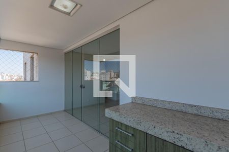 Varanda Gourmet de apartamento à venda com 3 quartos, 88m² em Paquetá, Belo Horizonte