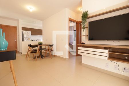 Sala de apartamento para alugar com 2 quartos, 56m² em Residencial Monterrey, Ribeirão Preto