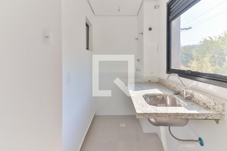 Sala / Cozinha / Area de Serviço de apartamento à venda com 1 quarto, 31m² em Jardim Trussardi, São Paulo