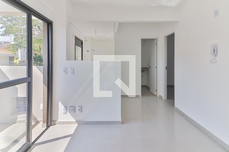 Sala / Cozinha / Lavanderia de apartamento à venda com 1 quarto, 31m² em Jardim Trussardi, São Paulo