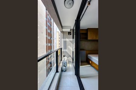 Varanda da Sala/Quarto de apartamento para alugar com 1 quarto, 24m² em Vila Mariana, São Paulo