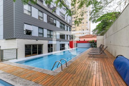 Área comum - Piscina de apartamento para alugar com 1 quarto, 74m² em Santo Amaro, São Paulo