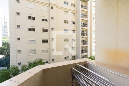 Varanda Sala de apartamento à venda com 1 quarto, 42m² em Indianópolis, São Paulo