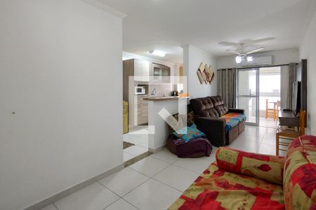 Sala de apartamento para alugar com 1 quarto, 63m² em Aviação, Praia Grande