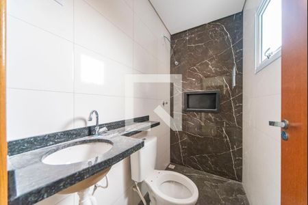 Banheiro Social de apartamento à venda com 2 quartos, 56m² em Vila Curuçá, Santo André