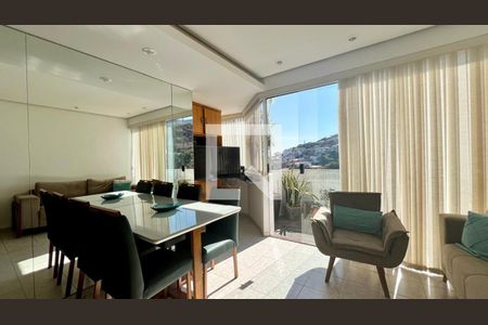 sala de apartamento à venda com 2 quartos, 80m² em Sion, Belo Horizonte