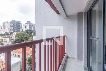 Varanda da Sala de apartamento à venda com 1 quarto, 34m² em Vila Mariana, São Paulo