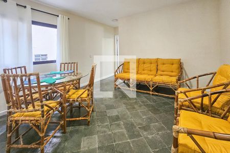 Sala de apartamento para alugar com 1 quarto, 50m² em Jardim Tres Marias, Guarujá