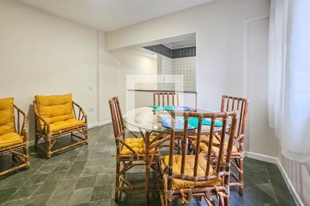 Sala de apartamento para alugar com 1 quarto, 50m² em Jardim Tres Marias, Guarujá