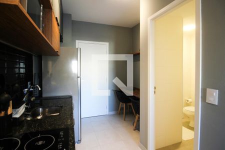 Cozinha de kitnet/studio para alugar com 1 quarto, 26m² em Vila Olímpia, São Paulo