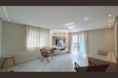 Sala de estar de apartamento para alugar com 3 quartos, 123m² em Vila Tupi, Praia Grande