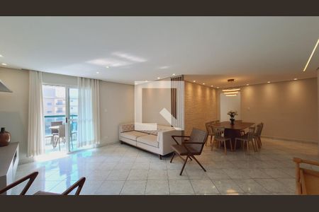 Sala estar / jantar de apartamento para alugar com 3 quartos, 123m² em Vila Tupi, Praia Grande