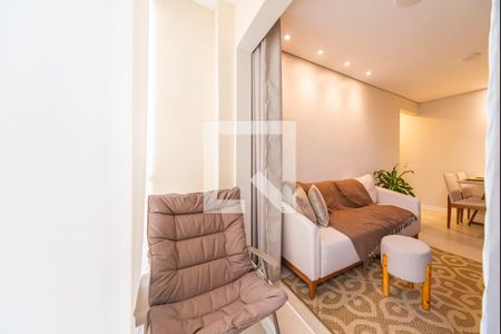 Varanda da Sala de apartamento à venda com 2 quartos, 48m² em Vila Homero Thon, Santo André