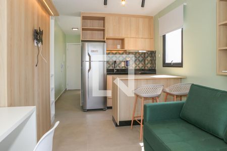 Sala/Cozinha de apartamento à venda com 1 quarto, 29m² em Pompeia, São Paulo