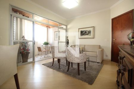 Sala  de apartamento à venda com 3 quartos, 103m² em Serra, Belo Horizonte