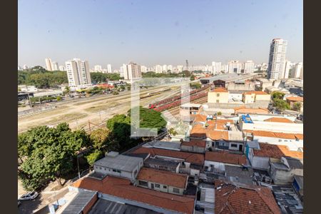 Sala/Cozinha - Vista de apartamento para alugar com 1 quarto, 30m² em Belenzinho, São Paulo