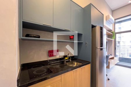 Cozinha de kitnet/studio para alugar com 1 quarto, 27m² em Vila Mariana, São Paulo