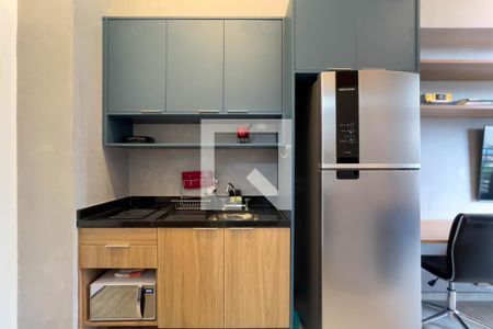 Cozinha de kitnet/studio para alugar com 1 quarto, 27m² em Vila Mariana, São Paulo