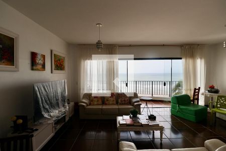 Sala de apartamento para alugar com 4 quartos, 150m² em Jardim Asturias, Guarujá