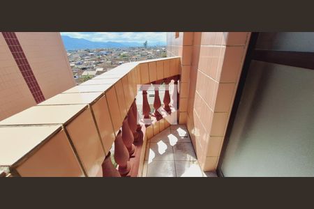 Varanda do quarto de apartamento para alugar com 1 quarto, 50m² em Caiçara, Praia Grande