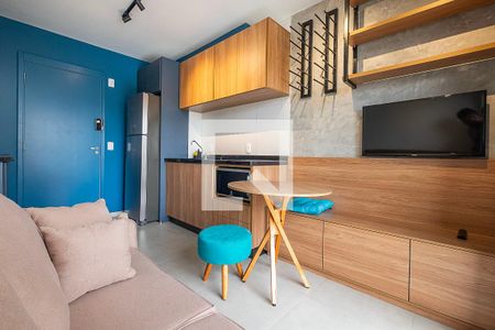 Sala/Cozinha de kitnet/studio à venda com 1 quarto, 26m² em Pinheiros, São Paulo