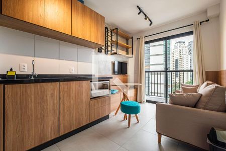 Sala/Cozinha de kitnet/studio à venda com 1 quarto, 26m² em Pinheiros, São Paulo