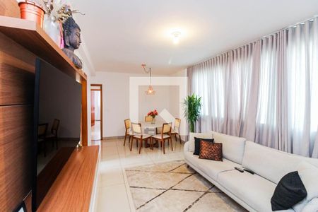 Sala de apartamento à venda com 3 quartos, 90m² em Sagrada Família, Belo Horizonte