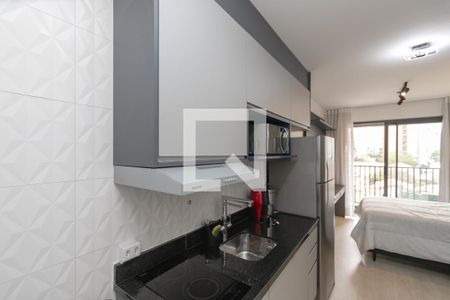 Cozinha de kitnet/studio à venda com 1 quarto, 27m² em Brooklin Paulista, São Paulo