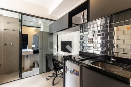 Cozinha de kitnet/studio à venda com 1 quarto, 15m² em Vila Buarque, São Paulo