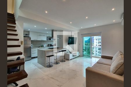 Sala de apartamento para alugar com 2 quartos, 120m² em Barra da Tijuca, Rio de Janeiro