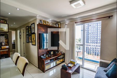 Sala de apartamento à venda com 2 quartos, 57m² em Jardim Cristiane, Santo André