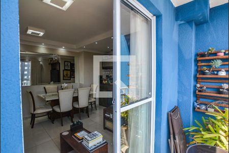 Varanda da Sala de apartamento à venda com 2 quartos, 57m² em Jardim Cristiane, Santo André