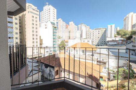 Varanda da Sala de apartamento à venda com 1 quarto, 36m² em Bela Vista, São Paulo