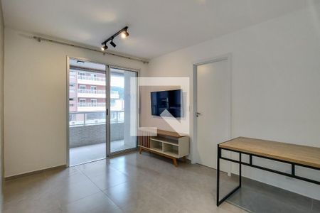 Sala de apartamento para alugar com 1 quarto, 52m² em Canto do Forte, Praia Grande