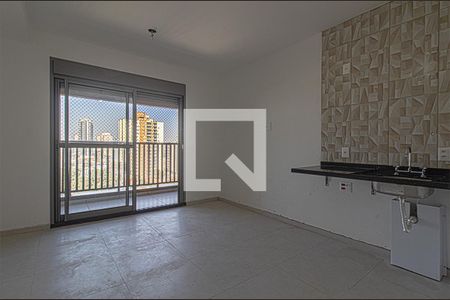 sala , quarto e cozinha comprtilhadas de apartamento à venda com 1 quarto, 28m² em Vila Gumercindo, São Paulo