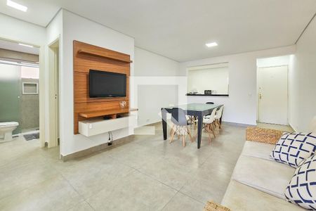 Sala de apartamento para alugar com 3 quartos, 98m² em Jardim Virginia, Guarujá