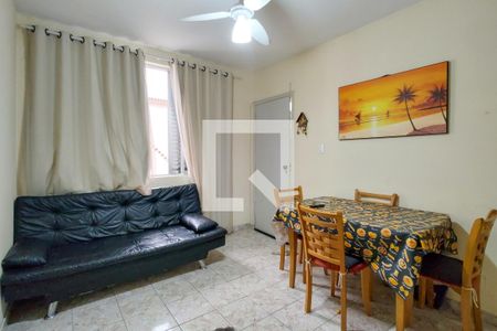 Sala de apartamento para alugar com 1 quarto, 45m² em Boqueirão, Praia Grande