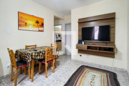 Sala de apartamento para alugar com 1 quarto, 45m² em Boqueirão, Praia Grande