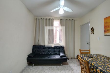 Sala de apartamento para alugar com 1 quarto, 45m² em Boqueirão, Praia Grande