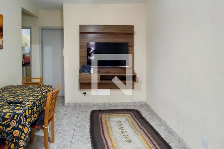 Sala de apartamento para alugar com 1 quarto, 45m² em Boqueirão, Praia Grande