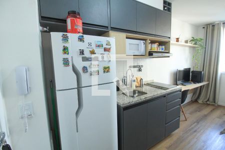 Cozinha de apartamento à venda com 1 quarto, 26m² em Brás, São Paulo