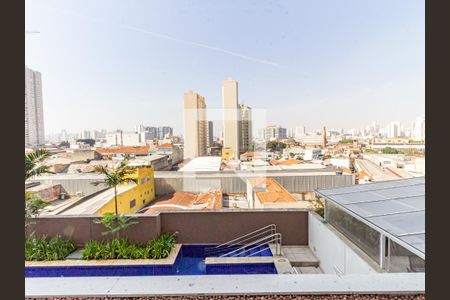 Varanda - Vista de apartamento à venda com 1 quarto, 46m² em Brás, São Paulo