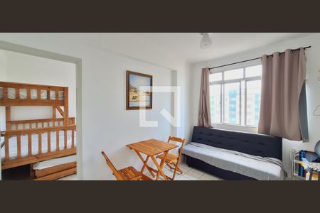 Sala de apartamento para alugar com 1 quarto, 40m² em Guilhermina, Praia Grande